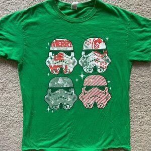 Star Wars Green Stormtrooper Short Sleeve Tee Medium Holiday Christmas men women